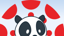 Canvas's logo rises like the sun as the Panda mascot peaks out at the world. 